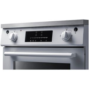 Summit 24 in. 2.6 cu. ft. Standard Convection Slide-In Electric Range with 4 Induction Burners - White, White, hires
