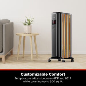 Pelonis 1500W Radiator Space Heater with 3 Heat Settings & Overheat Safety Shut-Off - Black, , hires