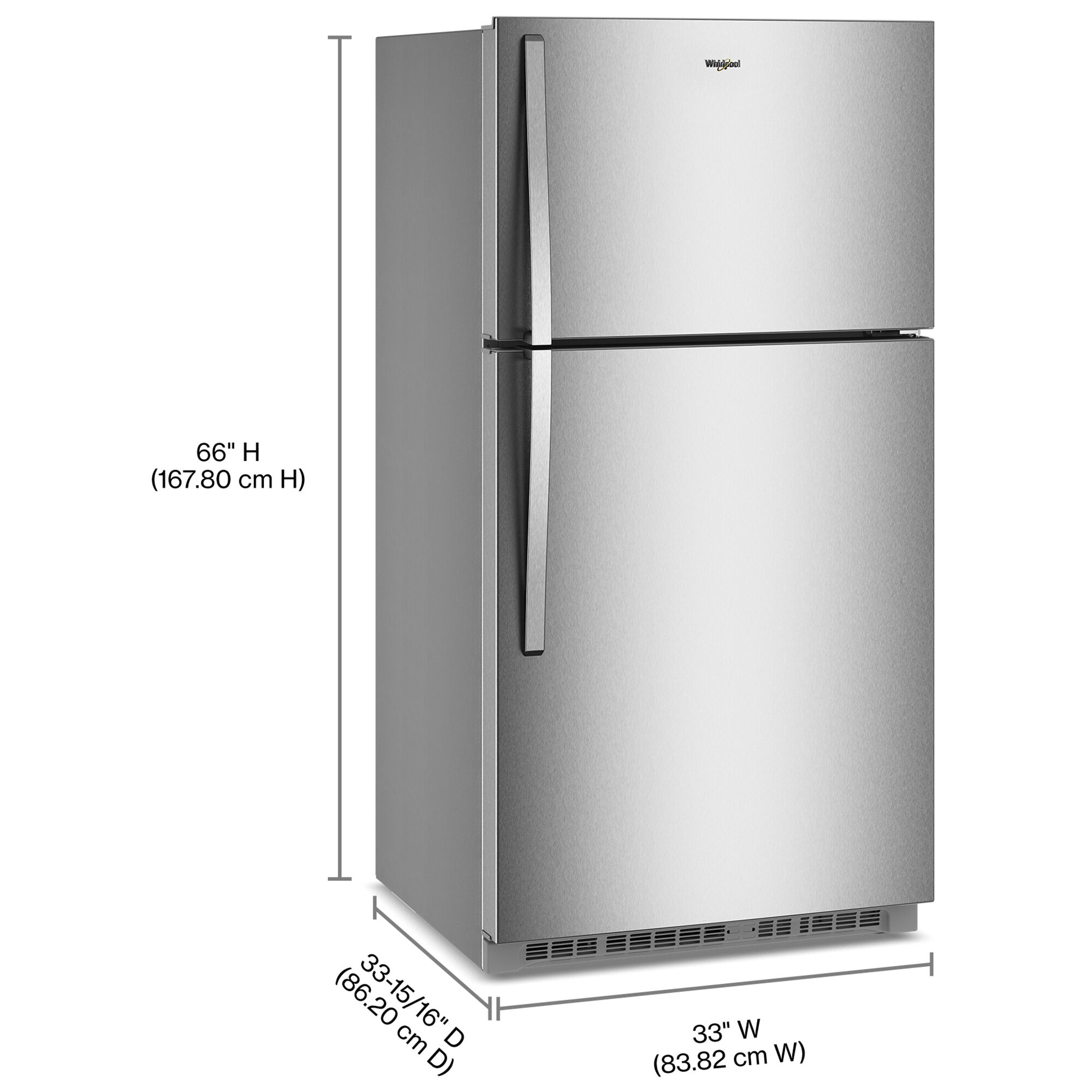 Whirlpool 33 in. 21.3 cu. ft. Garage-Ready Top Freezer