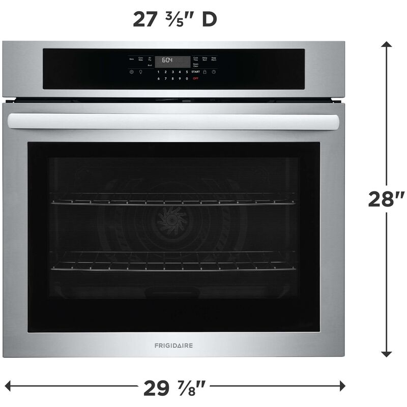 Frigidaire 30 in. 5.3 cu. ft. Electric Single Wall Oven with Standard Convection - Stainless Steel, , hires