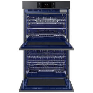 Samsung Bespoke 30 in. 10.2 cu. ft. Smart Top Control SteamElectric Double Wall Oven with Dual Convection - Matte Black, , hires