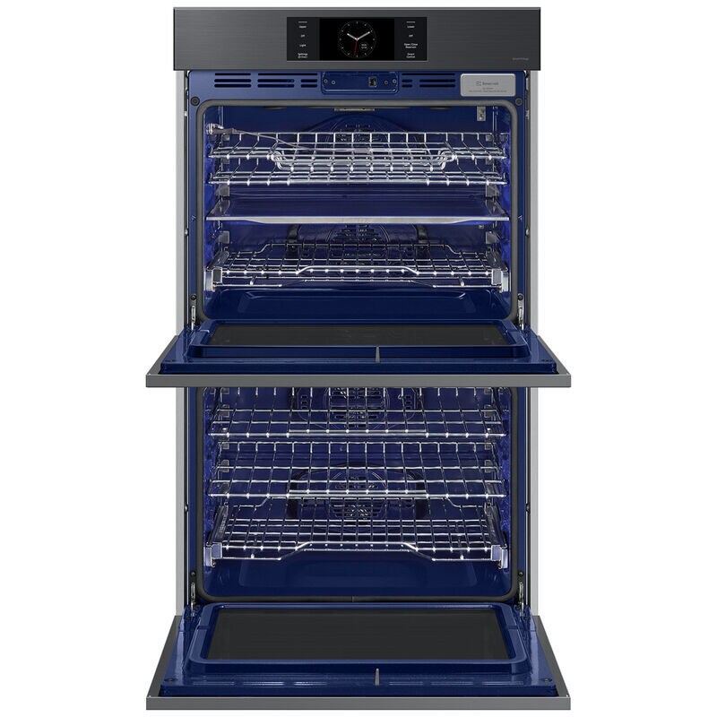 Samsung Bespoke 30 in. 10.2 cu. ft. Smart Top Control SteamElectric Double Wall Oven with Dual Convection - Matte Black, , hires