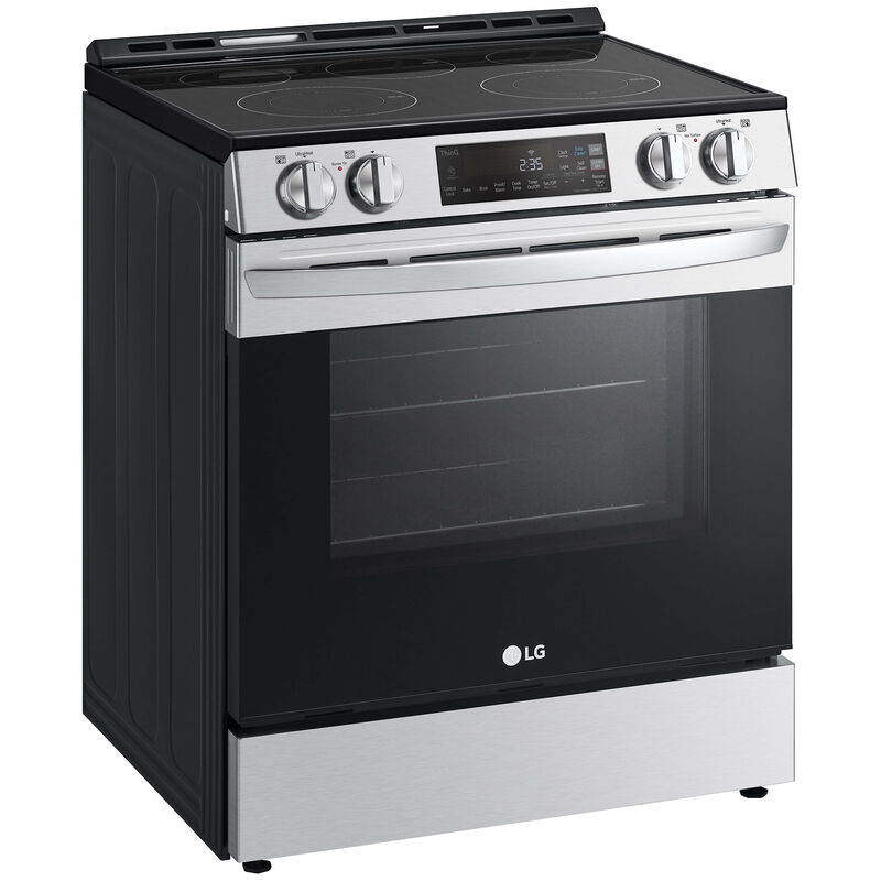 LG 30 in. 6.3 cu. ft. Smart Slide-In Electric Range with Radiant Burners - PrintProof Stainless Steel, , hires