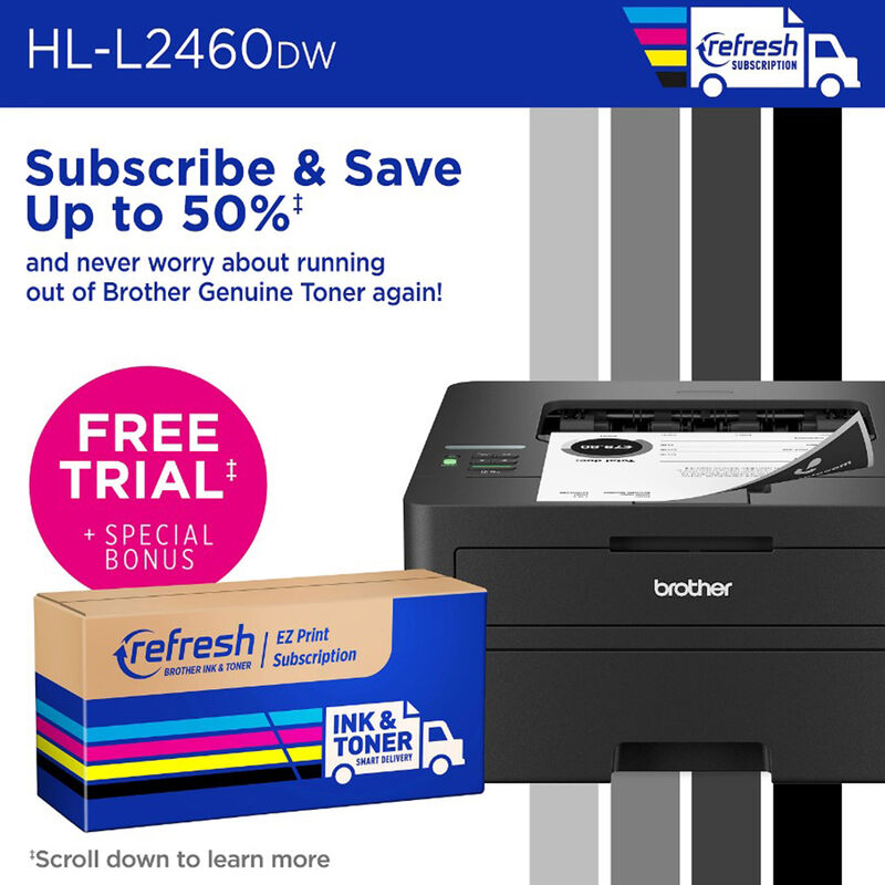 Brother HL-L2460DW Compact Monochrome Laser Printer, , hires