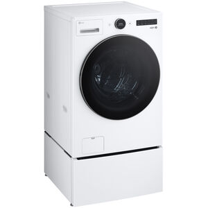 LG 27 in. 4.5 cu. ft. Smart Stackable Front Load Washer with AI DD Built-In Intelligence, TurboWash 360 Technology, Allergiene, Sanitize & Steam Wash Cycle - White, , hires