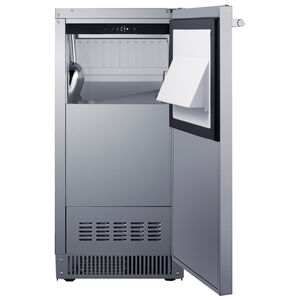Summit 15 in. Built-In Undercounter Outdoor Commercial-Use Ice Maker with 26 lb. Ice Storage, Auto-Defrost & Digital Control - Stainless Steel, , hires