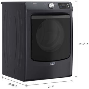 Maytag Pet Pro 27 in. 7.4 cu. ft. Smart Stackable Electric Dryer with Sensor Dry, Sanitize & Steam Cycle - Midnight Steel, Midnight Steel, hires