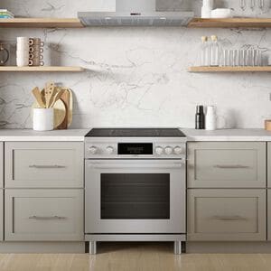 Bosch 800 Series 30 in. 3.9 cu. ft. True European Convection Electric Range with 4 Induction Burners - Stainless Steel, , hires