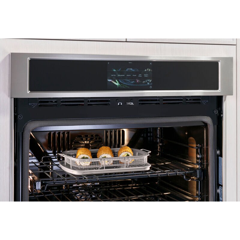 Monogram Statement Series 30 in. 5 cu. ft. Smart Speed Electric Single Wall Oven with True European Convection - Stainless Steel, , hires