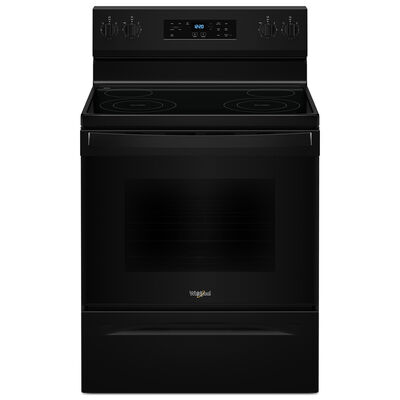 Whirlpool 30 in. 5.3 cu. ft. Oven Freestanding Electric Range with 4 Radiant Burners - Black | WFES3530RB