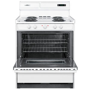 Summit 30 in. 3.7 cu. ft. Electric Range with Coil Burners - White, , hires