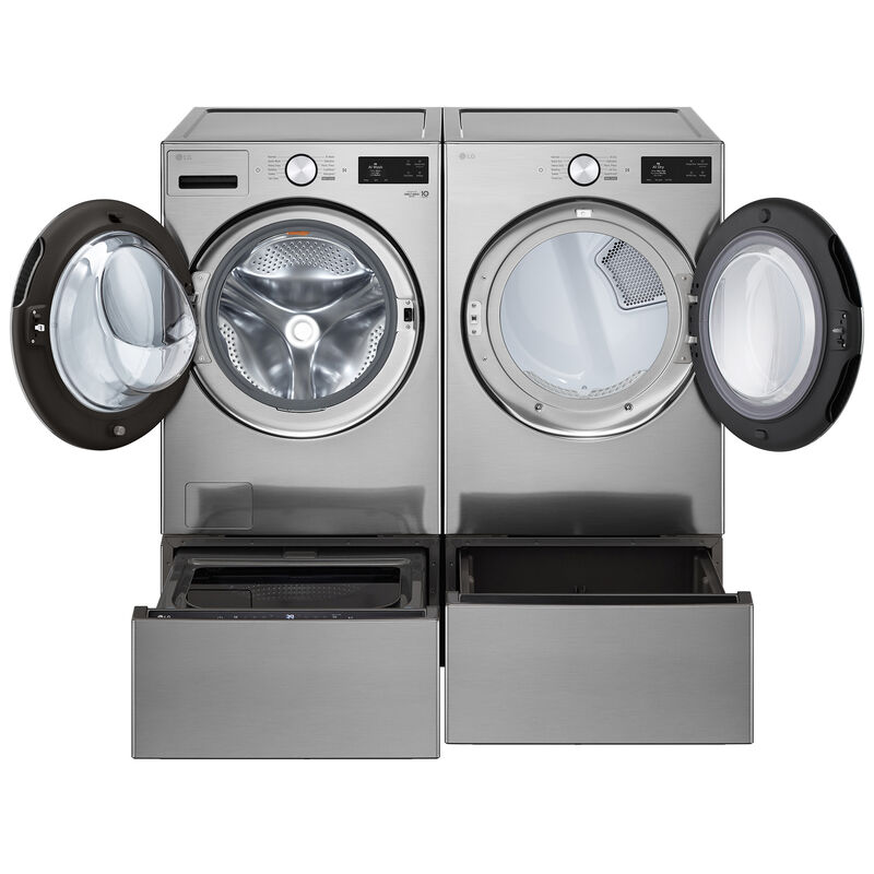 LG 27 in. 7.4 cu. ft. Smart Stackable Gas Dryer with AI Sensor Dry, TurboSteam, Sanitize & Steam Cycle - Graphite Steel, , hires