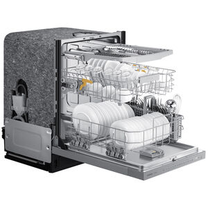 Samsung 24 in. Top Control Smart Dishwasher with 46 dBa Sound Level, 3rd-Rack, AutoRelease & Pocket - Stainless Steel, , hires