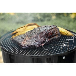 Weber Smokey Mountain 18 in. 2-Rack Charcoal Smoker with Built-In Thermometer - Black, , hires