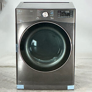 LG 27 in. 7.4 cu. ft. Electric Dryer with 12 Dryer Programs, 12 Dry Options, Sanitize Cycle, Wrinkle Care & Sensor Dry - Black Steel (Open Box Excellent Condition), , hires