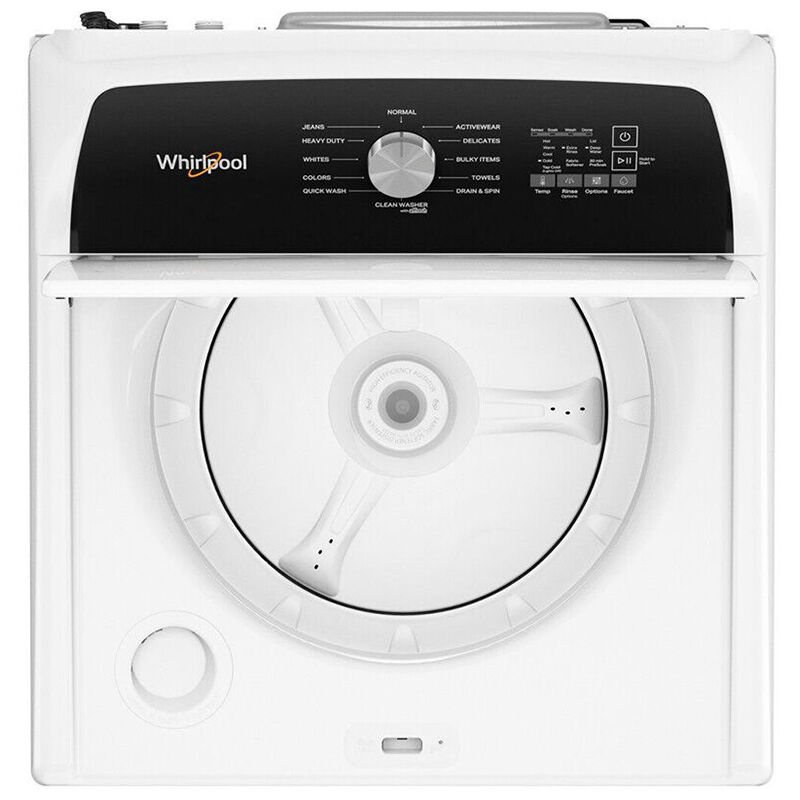 Whirlpool 27.75 in. 4.6 cu. ft. Top Load Washer with Agitator & Built-in Faucet - White, , hires