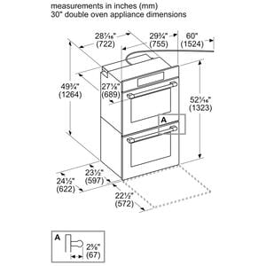 Thermador Masterpiece Series 30 in. 9.2 cu. ft. Smart Top Control Electric Double Wall Oven with True European Convection - Grey, , hires
