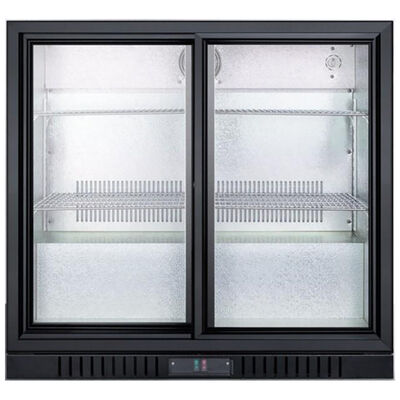 Summit Commercial 36 in. Freestanding 7.4 cu. ft. Compact Beverage Center With Adjustable Shelves & Digital Control - Black | SCR700B