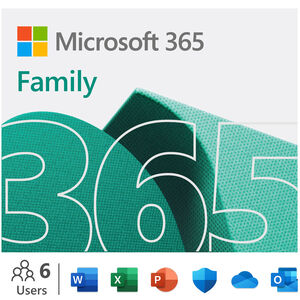 Microsoft 365 Family 12-Month Subscription, with 1TB OneDrive cloud storage for PC and Mac, , hires