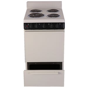 Premier 20 in. 2.4 cu. ft. Electric Range with Coil Burners - Bisque, Bisque, hires