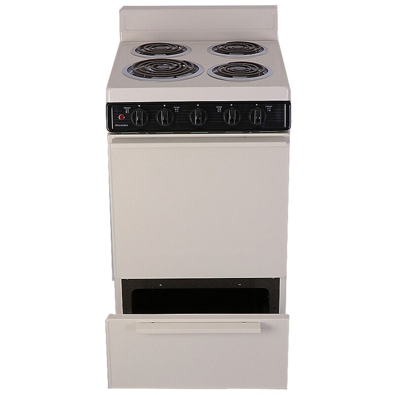 Premier 20 in. 2.4 cu. ft. Electric Range with Coil Burners - Bisque, Bisque, hires