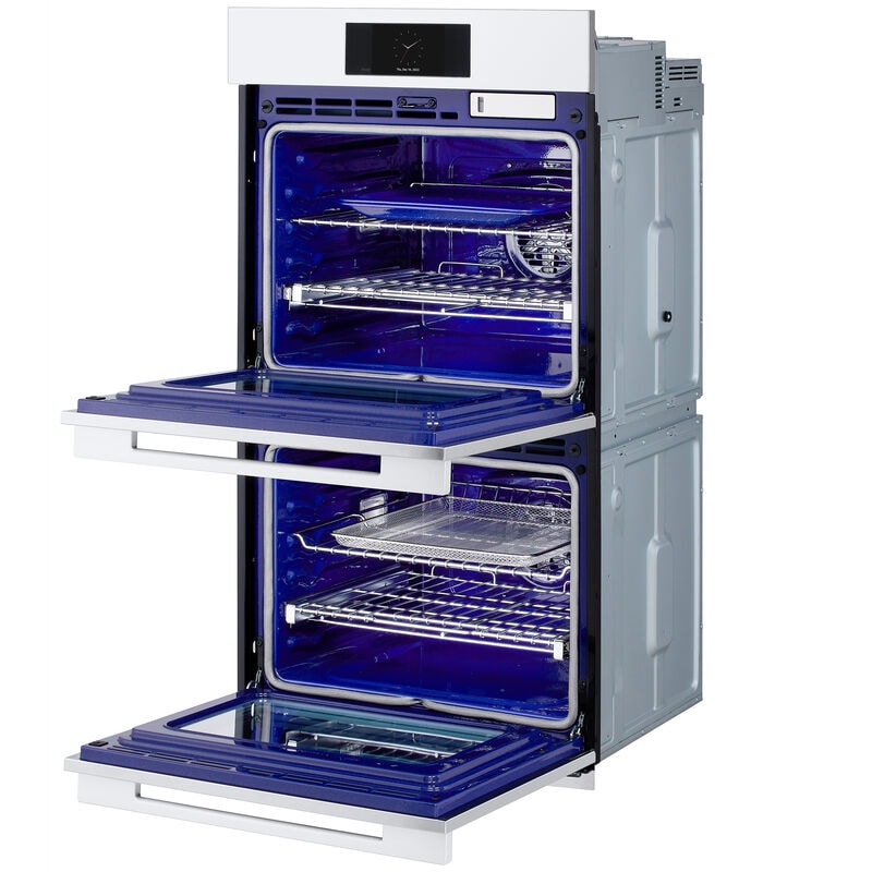 Signature Kitchen Suite Transitional 30 in. 9.4 cu. ft. Smart Top Control SteamElectric Double Wall Oven with True European Convection - Stainless Steel, , hires