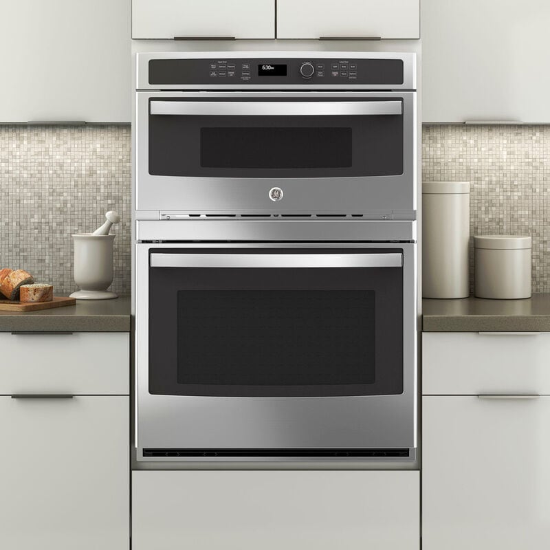 GE 30 in. 6.7 cu. ft. Electric Microwave/Wall Oven Combo with Sensor Cooking - Stainless Steel, , hires