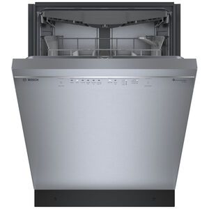 Bosch 300 Series 24 in. Front Control Smart Dishwasher with 46 dBa Sound Level, 3rd-Rack, PureDry & Pocket - Stainless Steel, , hires