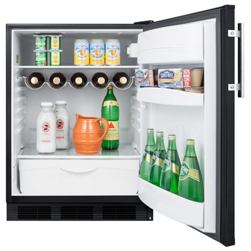 Summit 24 in. 5.8 cu. ft. Undercounter Refrigerator - Black, , hires