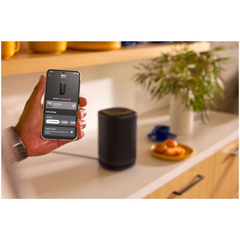 JBL COVE P1 Portable Wi-Fi Home Speaker - Black, Black, hires