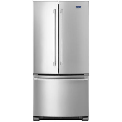 Maytag 33 in. 22.1 cu. ft. French Door Refrigerator with Internal Water Dispenser - Fingerprint Resistant Stainless Steel | MRFF5033PZ