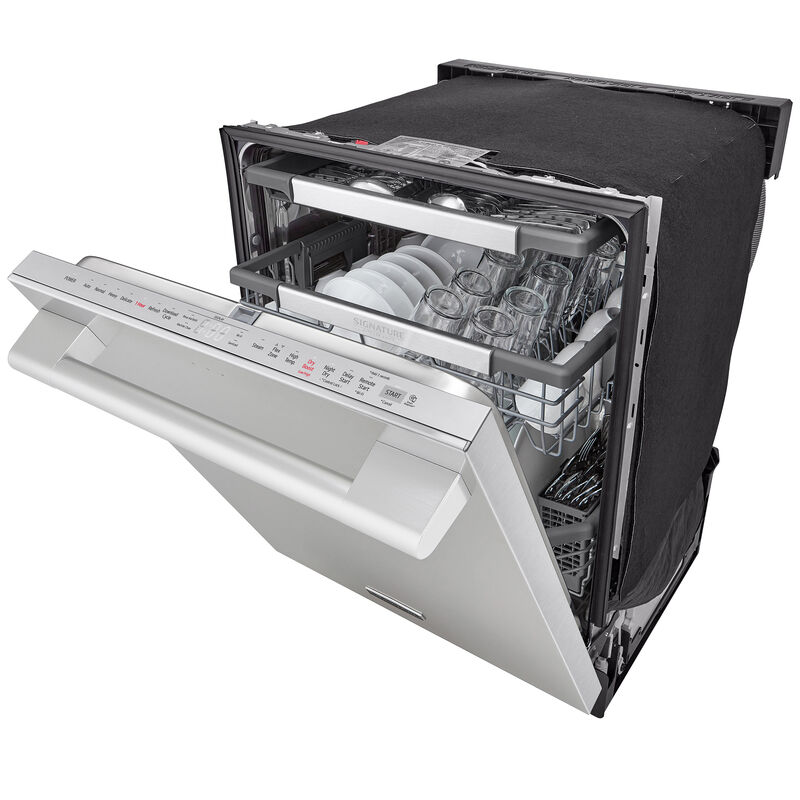 Signature Kitchen Suite 24 in. Top Control Smart Dishwasher with 40 dBa Sound Level, 3rd-Rack & Dynamic Heat Dry - Stainless Steel, , hires