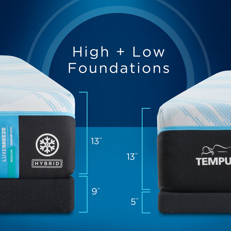 Tempur-Pedic LuxeBreeze 2.0 Medium Hybrid Mattress - Queen, , hires