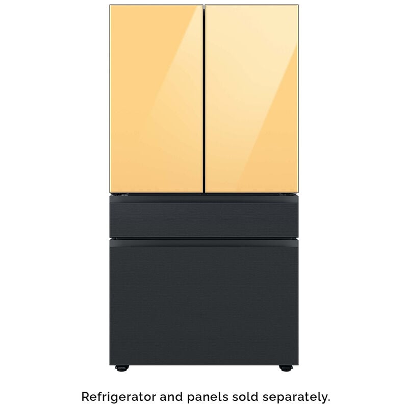 Samsung BESPOKE 4-Door French Door Bottom Panel for Refrigerators - Matte Black Steel, , hires