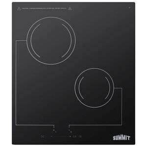 Summit 18 in. Electric Cooktop with 2 Radiant Burners - Black, , hires