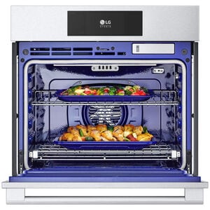 LG Studio 30 in. 4.7 cu. ft. Smart Steam Electric Single Wall Oven with True European Convection - Stainless Steel, , hires