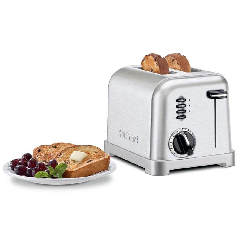WHALL 2 Slice Toaster - Stainless Steel Toaster with Wide Slot, 6