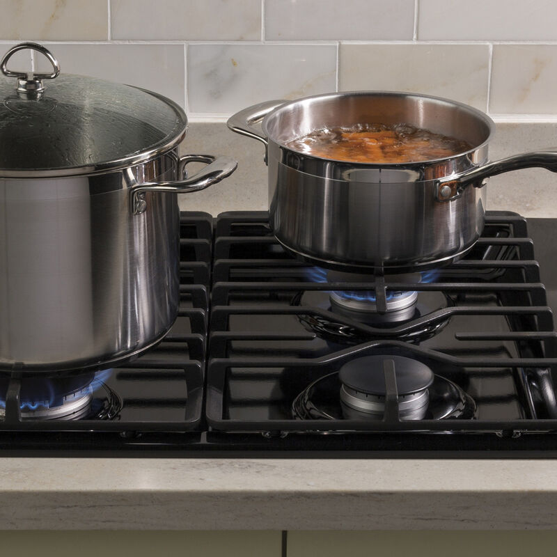 GE 30 in. 4-Burner Natural Gas Cooktop with Simmer Burner & Power Burner - Black, Black, hires