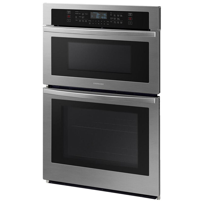 Samsung 30 in. 7 cu. ft. Electric Smart Oven/Microwave Combo Wall Oven With Self Clean - Stainless Steel, Stainless Steel, hires