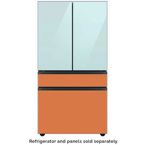 Samsung BESPOKE 4-Door French Door Top Panel for Refrigerators - Morning Blue Glass, , hires