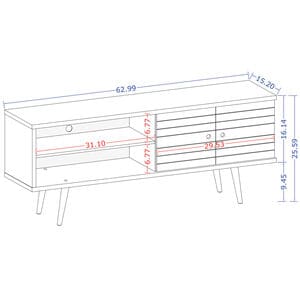 Manhattan Comfort Liberty 63" TV Stand - White, , hires