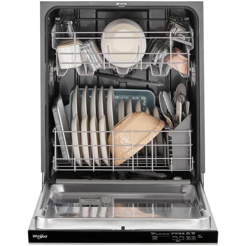 Whirlpool 24 in. Top Control Dishwasher with 55 dBa Sound Level & Pocket - Stainless Steel, Stainless Steel, hires