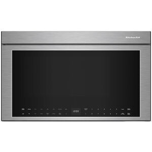 KitchenAid 30 in. 1.1 cu. ft. Over-the-Range Smart Microwave with 10 Power Levels, 400 CFM & Sensor Cooking Controls - Stainless Steel, Stainless Steel, hires