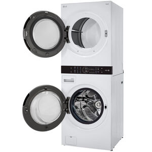 LG 27 in. WashTower with 4.5 cu. ft. Washer with 6 Wash Programs & 7.4 cu. ft. Electric Dryer with 6 Dryer Programs, Sensor Dry & Wrinkle Care - White, White, hires