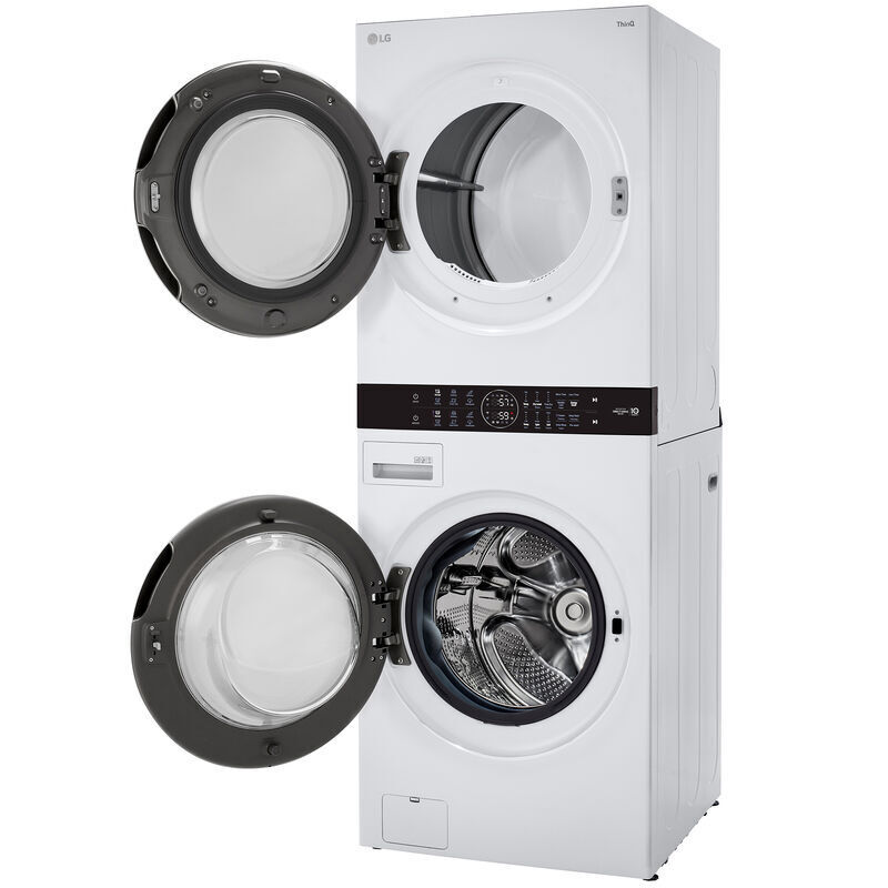 LG 27 in. WashTower with 4.5 cu. ft. Washer with 6 Wash Programs & 7.4 cu. ft. Electric Dryer with 6 Dryer Programs, Sensor Dry & Wrinkle Care - White, White, hires