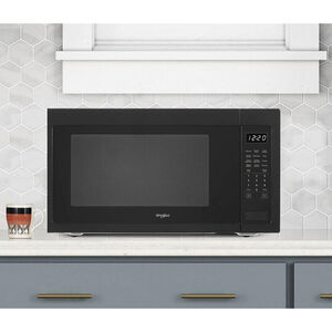 Whirlpool 24 in. 2.2 cu.ft Countertop Microwave with 10 Power Levels & Sensor Cooking Controls - Black, Black, hires