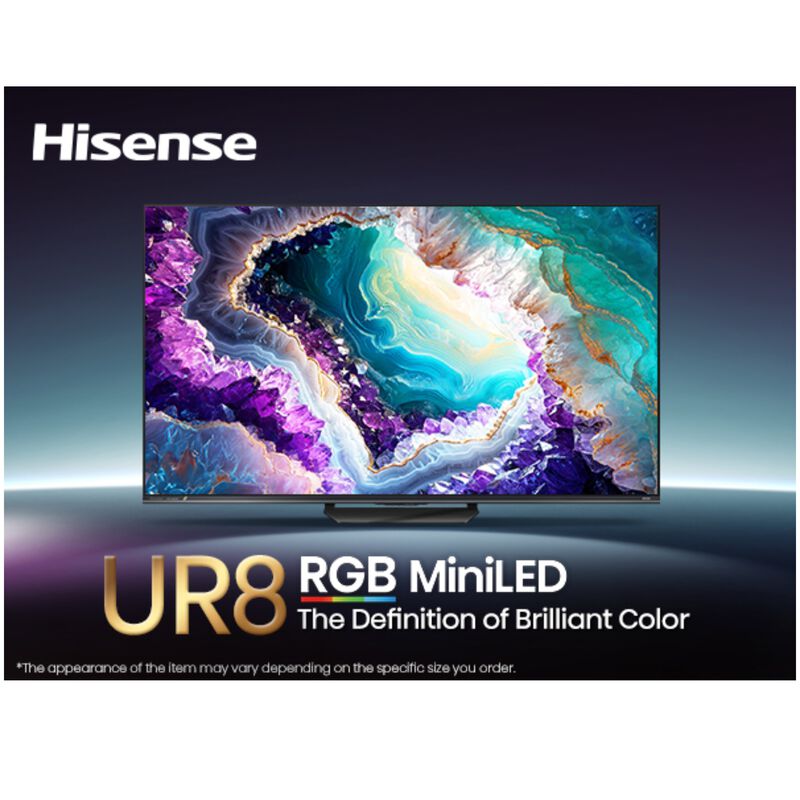 Hisense - 55" Class UR8 Series RGB Mini-LED 4K UHD Smart Google TV, , hires