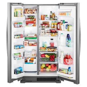 Whirlpool 36 in. 25.1 cu. ft. Side by Side Refrigerator - Monochromatic Stainless Steel, Monochromatic Stainless Steel, hires