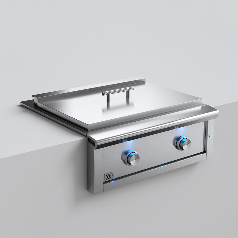 XO Pro-Grade 30 in. Built-In Liquid Propane Flat Top Griddle - Stainless Steel, , hires