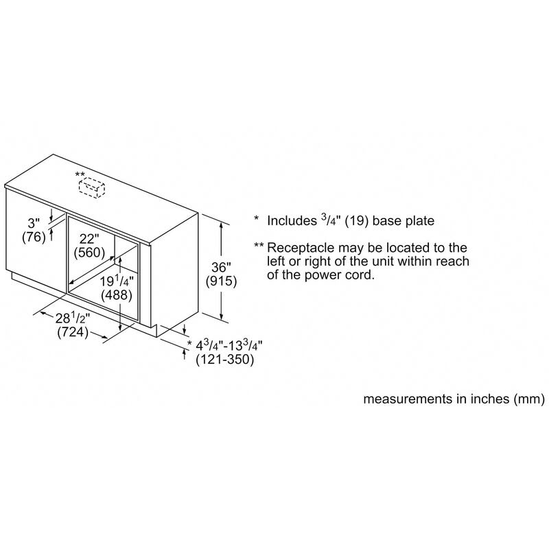 Bosch 800 Series 30 in. 1.6 cu. ft. 1000W Built-In Microwave with Convection & Sensor Cooking - Stainless Steel, , hires